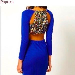 Paprika mini dress sequin back size 16